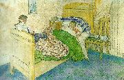 Carl Larsson i mammas sang oil painting on canvas